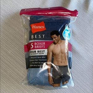 5 pack Hanes Boxer Briefs medium